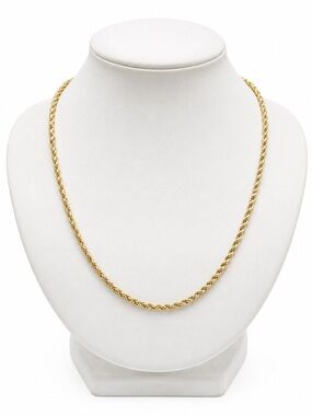 14K Gold-Filled Rope Chain Necklace 18” New
